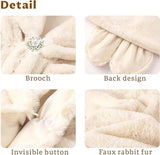 Darrahopens Fashion > Women's Fashion > Women's Accessories Womens Winter Scarf Poncho with Brooch, 155 x 37.5 cm In Australia - Darrahopens
