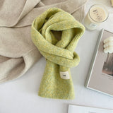 Darrahopens Fashion > Women's Fashion > Women's Accessories Yellow Cozy Knit Scarf - Soft Wool-Blend Winter Neck Wrap, Warm and Stylish