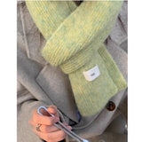 Darrahopens Fashion > Women's Fashion > Women's Accessories Yellow Cozy Knit Scarf - Soft Wool-Blend Winter Neck Wrap, Warm and Stylish