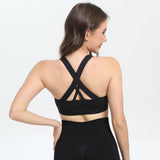 Darrahopens Fashion > Women's Fashion > Women's Activewear 2-Pack Black High-Support Shockproof Sports Bra(XXL Size) - Women's Backless Yoga Running Vest with Naked-Feel Comfort (Padded & Wire-Free)