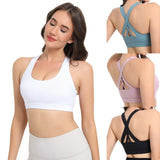 Darrahopens Fashion > Women's Fashion > Women's Activewear 2-Pack Blue High-Support Shockproof Sports Bra(XL Size) - Women's Backless Yoga Running Vest with Naked-Feel Comfort (Padded & Wire-Free)