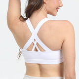 Darrahopens Fashion > Women's Fashion > Women's Activewear 2-Pack White High-Support Shockproof Sports Bra(M Size) - Women's Backless Yoga Running Vest with Naked-Feel Comfort (Padded & Wire-Free)