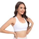 Darrahopens Fashion > Women's Fashion > Women's Activewear 2-Pack White High-Support Shockproof Sports Bra(M Size) - Women's Backless Yoga Running Vest with Naked-Feel Comfort (Padded & Wire-Free)