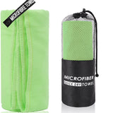 Darrahopens Fashion > Women's Fashion > Women's Activewear 2-Piece Light Green Quick-Dry Microfiber Sports Towel with Travel Case - Compact & Absorbent for Gym, Swimming & Camping