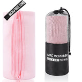 Darrahopens Fashion > Women's Fashion > Women's Activewear 2-Piece Light Pink Quick-Dry Microfiber Sports Towel with Travel Case - Compact & Absorbent for Gym, Swimming & Camping