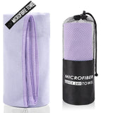 Darrahopens Fashion > Women's Fashion > Women's Activewear 2-Piece Light Purple Quick-Dry Microfiber Sports Towel with Travel Case - Compact & Absorbent for Gym, Swimming & Camping