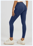 Darrahopens Fashion > Women's Fashion > Women's Activewear Slim Fit Sports Pants - High Waist Yoga Pants with Side Pockets - Soft and Stretchy Blended Fabric, Breathable and Comfortable - Skinny Fit with Elastic Waist - Suitable for Yoga, Fitness, Walking and Daily Use (Dark Blue, Size XXL)