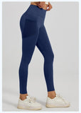 Darrahopens Fashion > Women's Fashion > Women's Activewear Slim Fit Sports Pants - High Waist Yoga Pants with Side Pockets - Soft and Stretchy Blended Fabric, Breathable and Comfortable - Skinny Fit with Elastic Waist - Suitable for Yoga, Fitness, Walking and Daily Use (Dark Blue, Size XXXL)