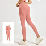 Darrahopens Fashion > Women's Fashion > Women's Activewear Slim Fit Sports Pants - High Waist Yoga Pants with Side Pockets - Soft and Stretchy Blended Fabric, Breathable and Comfortable - Skinny Fit with Elastic Waist - Suitable for Yoga, Fitness, Walking and Daily Use (Light Pink, Size L)