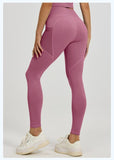 Darrahopens Fashion > Women's Fashion > Women's Activewear Slim Fit Sports Pants - High Waist Yoga Pants with Side Pockets - Soft and Stretchy Blended Fabric, Breathable and Comfortable - Skinny Fit with Elastic Waist - Suitable for Yoga, Fitness, Walking and Daily Use (Dark Pink, Size L)
