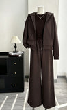 Darrahopens Fashion > Women's Fashion > Women's Activewear Women Chestnut Brown 3-in-1 Sweatshirt Outfit, Cozy Lazy Loungewear Set Size S, Soft Fabric Effortless Daily Matching In Australia - Darrahopens