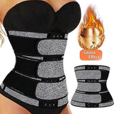 Darrahopens Fashion > Women's Fashion > Women's Activewear Women Sweat Reducer Training Belt - Sweatband - Waist Trainer - Slimming Belly Band - 3-Row Closure & Breathable Material - Extended Sizes (S to 6XL) - Gray, 6XL
