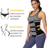 Darrahopens Fashion > Women's Fashion > Women's Activewear Women Sweat Reducer Training Belt - Sweatband - Waist Trainer - Slimming Belly Band - 3-Row Closure & Breathable Material - Extended Sizes (S to 6XL) - Red, L