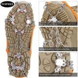 Darrahopens Fashion > Women's Fashion > Women's Boots 19 Spikes with Stainless Steel Chain Ice Snow Grips Traction Cleats System Safe Protect for Walking, Jogging, Climbing, Hiking on Snow and Ice, Boots Chains for Women Men（L）