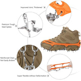 Darrahopens Fashion > Women's Fashion > Women's Boots 19 Spikes with Stainless Steel Chain Ice Snow Grips Traction Cleats System Safe Protect for Walking, Jogging, Climbing, Hiking on Snow and Ice, Boots Chains for Women Men（L）