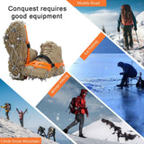 Darrahopens Fashion > Women's Fashion > Women's Boots 19 Spikes with Stainless Steel Chain Ice Snow Grips Traction Cleats System Safe Protect for Walking, Jogging, Climbing, Hiking on Snow and Ice, Boots Chains for Women Men（L）