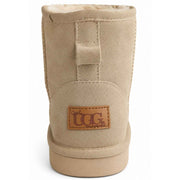 Jillaroo Womens UGG Boots Genuine Sheepskin Suede Leather Moccasins - Beige In Australia - Darrahopens