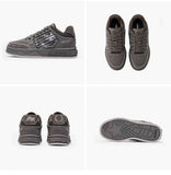 Leopard Print Sneakers Platform Chunky Shoes High-Top Casual Shoes Unisex - Gray pigeon - Size 5(AU5/EU36) In Australia - Darrahopens