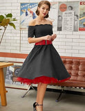 Darrahopens Fashion > Women's Fashion > Women's Dresses & Playsuits 50s Petticoat Rockabilly Dress Tulle Tutu for Women Red Red L