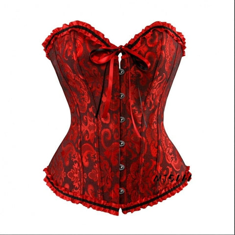 Darrahopens Fashion > Women's Fashion > Women's Dresses & Playsuits European and American palace corset wedding dress sexy corset waist corset vest corset MJ51 black and red-Xin Black and Red Black and Red XS