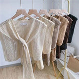 Darrahopens Fashion > Women's Fashion > Women's Dresses & Playsuits Knitted Openwork Shoulder Dress - Lightweight Cardigan & Scarf in One - Solid Color Goes With Everything - Khaki