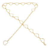 Darrahopens Fashion > Women's Fashion > Women's Dresses & Playsuits Waist Chain Belt Metal Shiny Rhinestones Golden Love No Allergies All Match Gold Chain Belt for Shorts Suits Shirts Dresses In Australia - Darrahopens
