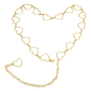Darrahopens Fashion > Women's Fashion > Women's Dresses & Playsuits Waist Chain Belt Metal Shiny Rhinestones Golden Love No Allergies All Match Gold Chain Belt for Shorts Suits Shirts Dresses In Australia - Darrahopens