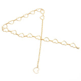 Darrahopens Fashion > Women's Fashion > Women's Dresses & Playsuits Waist Chain Belt Metal Shiny Rhinestones Golden Love No Allergies All Match Gold Chain Belt for Shorts Suits Shirts Dresses In Australia - Darrahopens