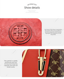 Darrahopens Fashion > Women's Fashion > Women's Handbags 2 PCS Women's Handbag Set PU Leather Tote & Crossbody Purse Fashion Splicing Design Red