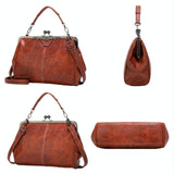 Darrahopens Fashion > Women's Fashion > Women's Handbags Adjustable Leather Crossbody Bag With Vintage Buckle
