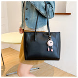 Darrahopens Fashion > Women's Fashion > Women's Handbags Beige and Brown Chic Large Capacity Tote Bag - PU Leather Commuter Shoulder Handbag for Women