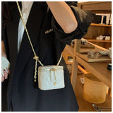 Darrahopens Fashion > Women's Fashion > Women's Handbags Beige Chic Quilted Mini Box Crossbody Bag - Luxury Style Chain Purse for Women