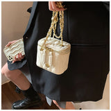 Darrahopens Fashion > Women's Fashion > Women's Handbags Beige Chic Quilted Mini Box Crossbody Bag - Luxury Style Chain Purse for Women