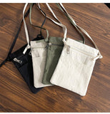 Darrahopens Fashion > Women's Fashion > Women's Handbags Beige Minimalist Lightweight Nylon Crossbody Phone Bag - Compact & Stylish for Women