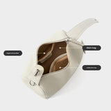 Darrahopens Fashion > Women's Fashion > Women's Handbags Beige Women Genuine First Layer Cowhide Boston Bag Fashionable Handheld Crossbody Shoulder Bag with 115cm Adjustable Strap