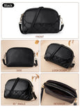 Darrahopens Fashion > Women's Fashion > Women's Handbags Black Chic Quilted Crossbody Bag - Multi-Compartment PU Leather Shoulder Purse
