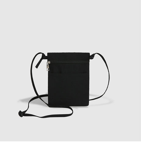 Darrahopens Fashion > Women's Fashion > Women's Handbags Black Minimalist Lightweight Nylon Crossbody Phone Bag - Compact & Stylish for Women