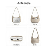 Darrahopens Fashion > Women's Fashion > Women's Handbags Black Ruched Cloud Shoulder Bag with Puffy Down Cotton Padded Dumpling Shape Lightweight Crossbody Handbag for Local Women Fashionable Daily Essential