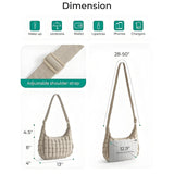 Darrahopens Fashion > Women's Fashion > Women's Handbags Black Ruched Cloud Shoulder Bag with Puffy Down Cotton Padded Dumpling Shape Lightweight Crossbody Handbag for Local Women Fashionable Daily Essential