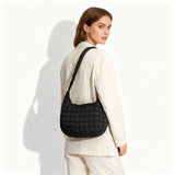 Darrahopens Fashion > Women's Fashion > Women's Handbags Black Ruched Cloud Shoulder Bag with Puffy Down Cotton Padded Dumpling Shape Lightweight Crossbody Handbag for Local Women Fashionable Daily Essential