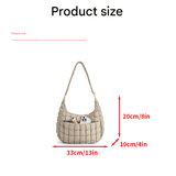 Darrahopens Fashion > Women's Fashion > Women's Handbags Black Ruched Cloud Shoulder Bag with Puffy Down Cotton Padded Dumpling Shape Lightweight Crossbody Handbag for Local Women Fashionable Daily Essential