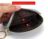 Darrahopens Fashion > Women's Fashion > Women's Handbags Black Stylish Mini Zipper Wallet for Women – Compact PU Coin Purse with Key Ring & Card Storage (3-Pack)