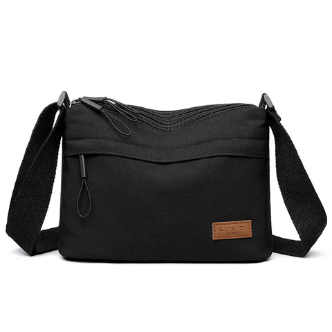 Darrahopens Fashion > Women's Fashion > Women's Handbags Black Women Lightweight Nylon Crossbody Bag with Multiple Pockets Compact Shoulder Bag for Travel and Daily Essentials in Australia