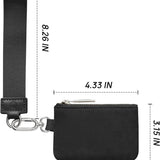 Darrahopens Fashion > Women's Fashion > Women's Handbags Black Women's Ultralight Fashion Nylon Wristlet Pouch Set - Portable Mini Coin Purse & Key Holder Wallet