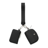 Darrahopens Fashion > Women's Fashion > Women's Handbags Black Women's Ultralight Fashion Nylon Wristlet Pouch Set - Portable Mini Coin Purse & Key Holder Wallet