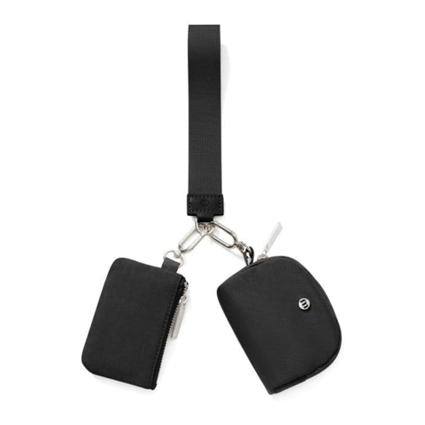 Darrahopens Fashion > Women's Fashion > Women's Handbags Black Women's Ultralight Fashion Nylon Wristlet Pouch Set - Portable Mini Coin Purse & Key Holder Wallet