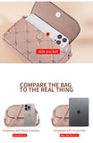 Darrahopens Fashion > Women's Fashion > Women's Handbags Blue Chic Quilted Crossbody Bag - Multi-Compartment PU Leather Shoulder Purse