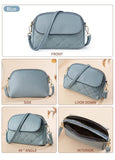 Darrahopens Fashion > Women's Fashion > Women's Handbags Blue Chic Quilted Crossbody Bag - Multi-Compartment PU Leather Shoulder Purse