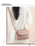 Darrahopens Fashion > Women's Fashion > Women's Handbags Blue Chic Quilted Crossbody Bag - Multi-Compartment PU Leather Shoulder Purse