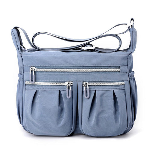Darrahopens Fashion > Women's Fashion > Women's Handbags Blue Multi-Pocket Lightweight Nylon Crossbody Bag – Stylish, Functional, and Spacious Shoulder Bag for Women